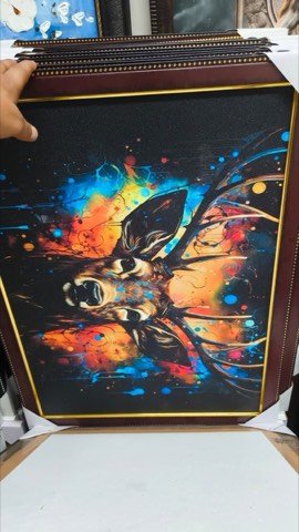 Colourful abstract deer wall art painting